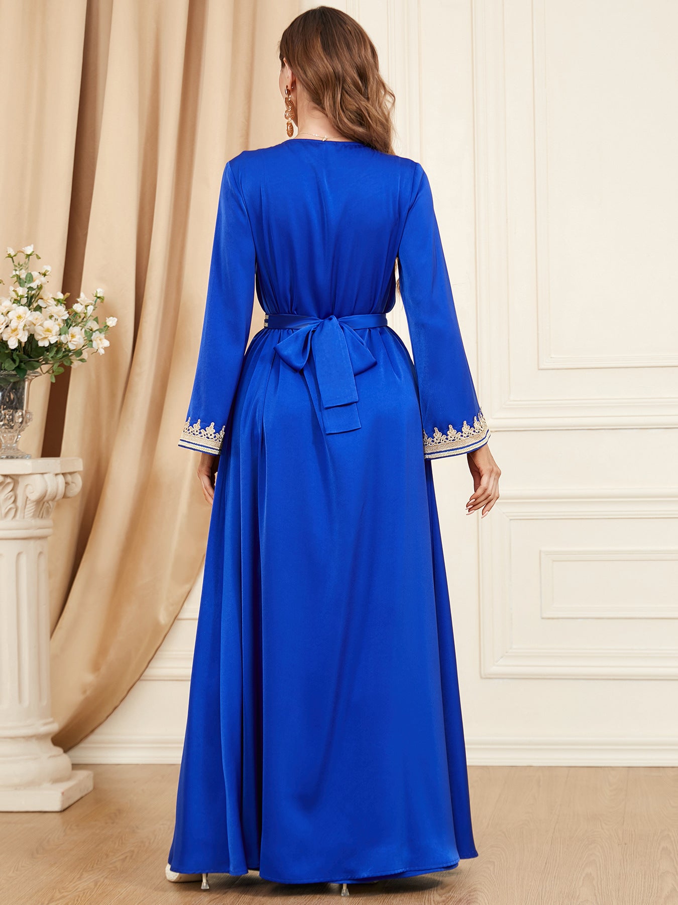 Muslim Women's Two-Piece Dress and Coat Set