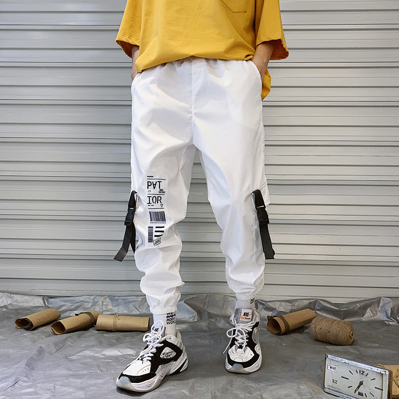 Men's Hiphop Pants Small Feet Leisure Trousers Acetate Fiber