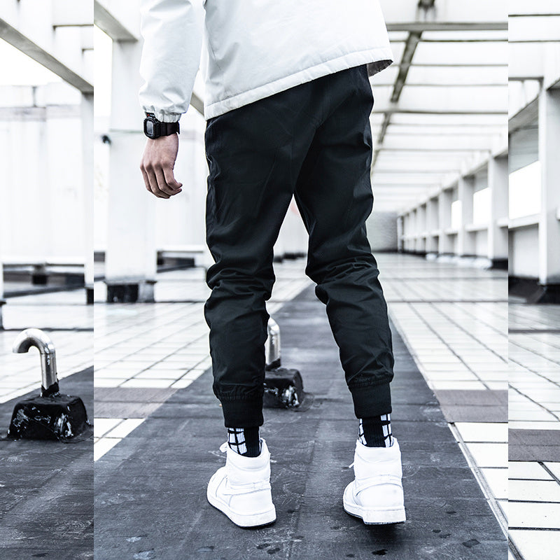 Men's sports and leisure simple restraint pants