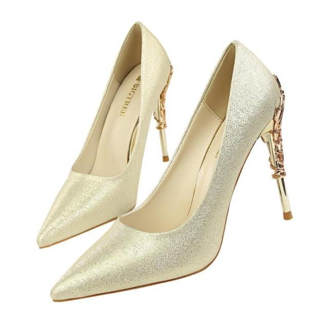 Chaussures de mariage élégantes à talon métallique imperméables 10 cm LAKESHI pour femmes