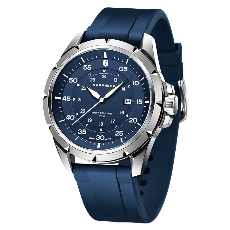 Men's Waterproof Silicone Quartz Exam Watch - Gift for Boyfriend