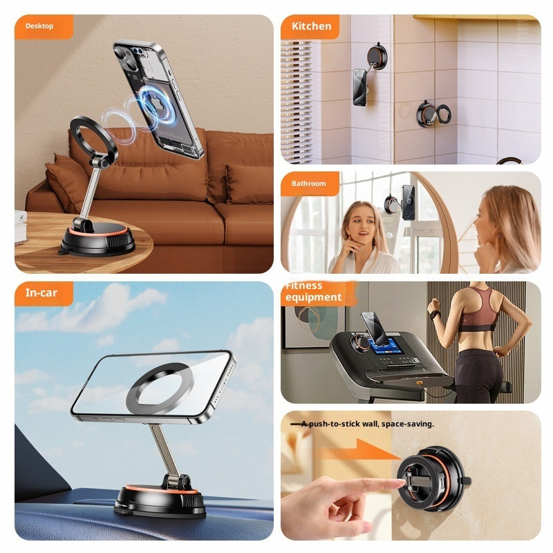Support Téléphone Voiture Magnétique Pliable et Réglable 7.5x7.5cm