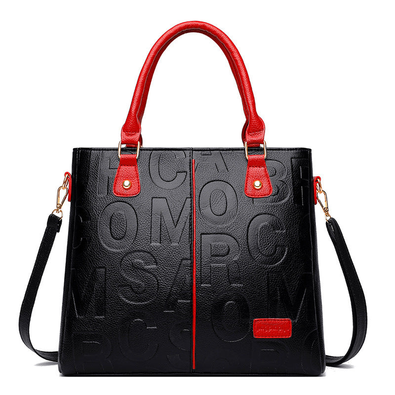 Sac à bandoulière en cuir PU grande capacité pour femme