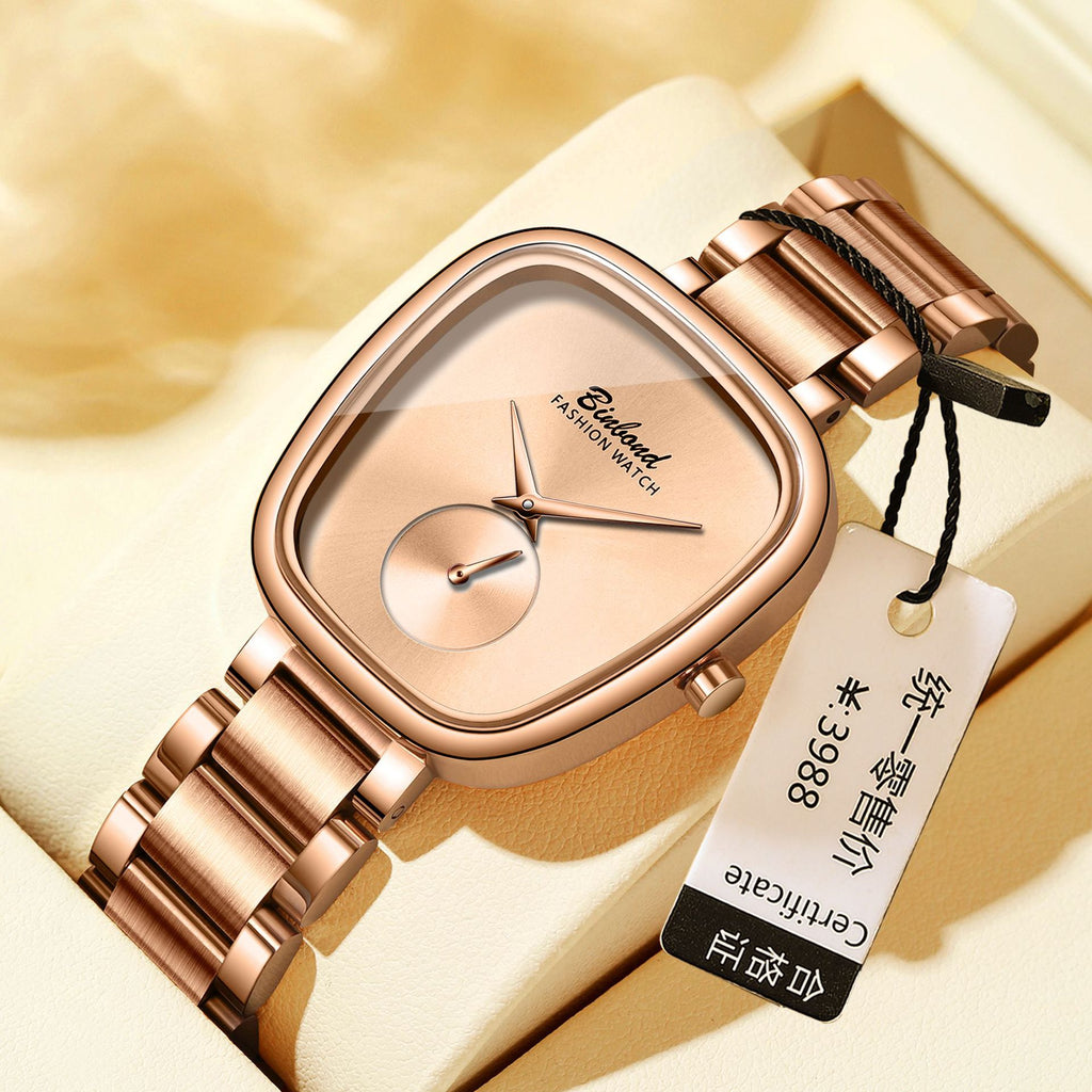 Montre à quartz étanche en acier inoxydable pour femme 34mm