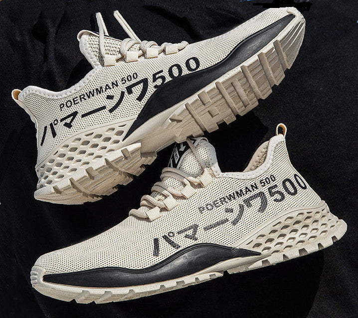 Spring & Autumn Canvas Sports Shoes with Letter Pattern
