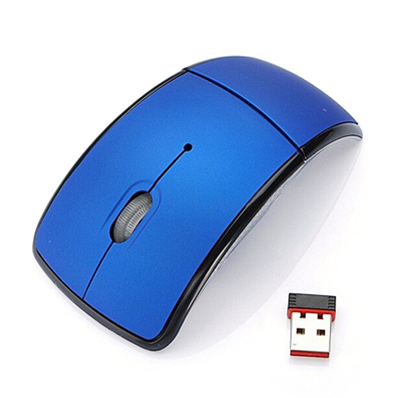 Souris sans fil pliable 2,4G avec 1600 DPI et portée de 10 m