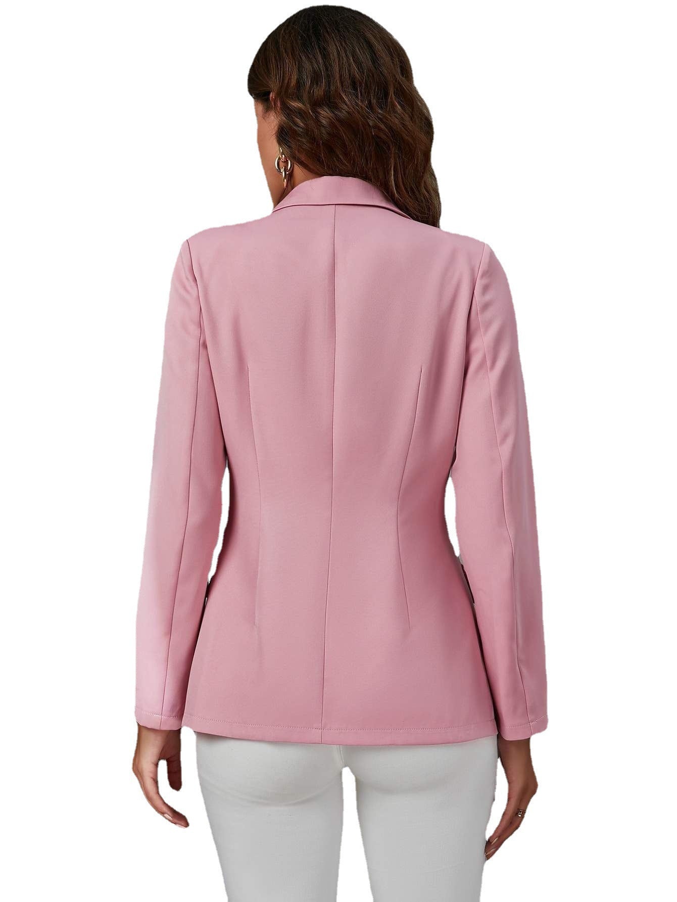Blazer pour femme à col tailleur, coupe ajustée, Tempérament Créatif