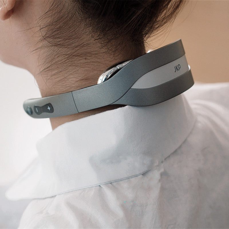 Rechargeable Neck Cervical Vertebra Massager with Heating Pain Relief and 15-Level Intensity