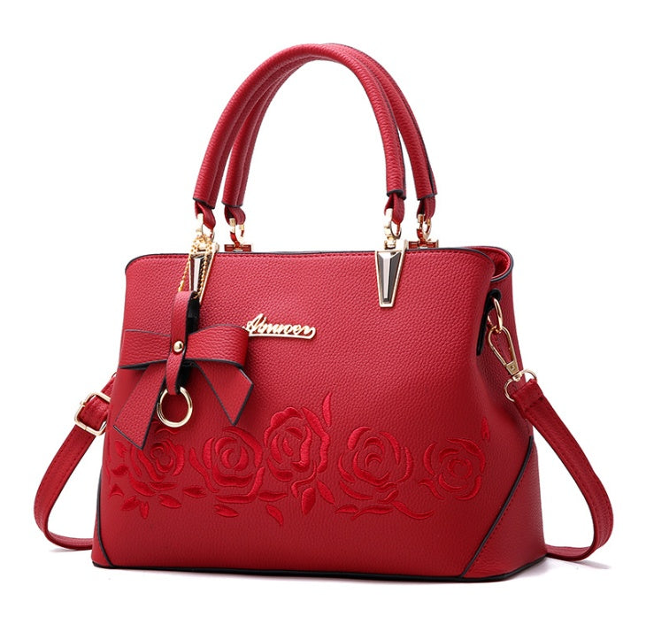 Women’s Leather Messenger Bag Wallet with Tassel and Zipper Closure