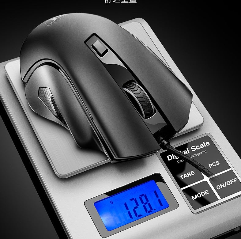 Souris de jeu USB filaire avec 6 boutons, 130x85x45mm, 128g, 8M de clics