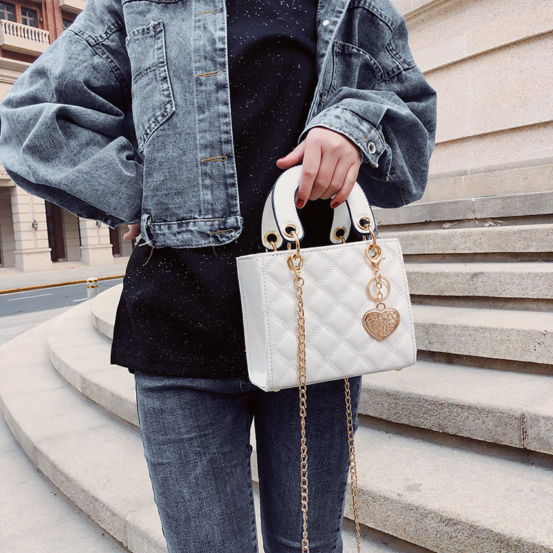 Sac à bandoulière en losange en similicuir pour femme
