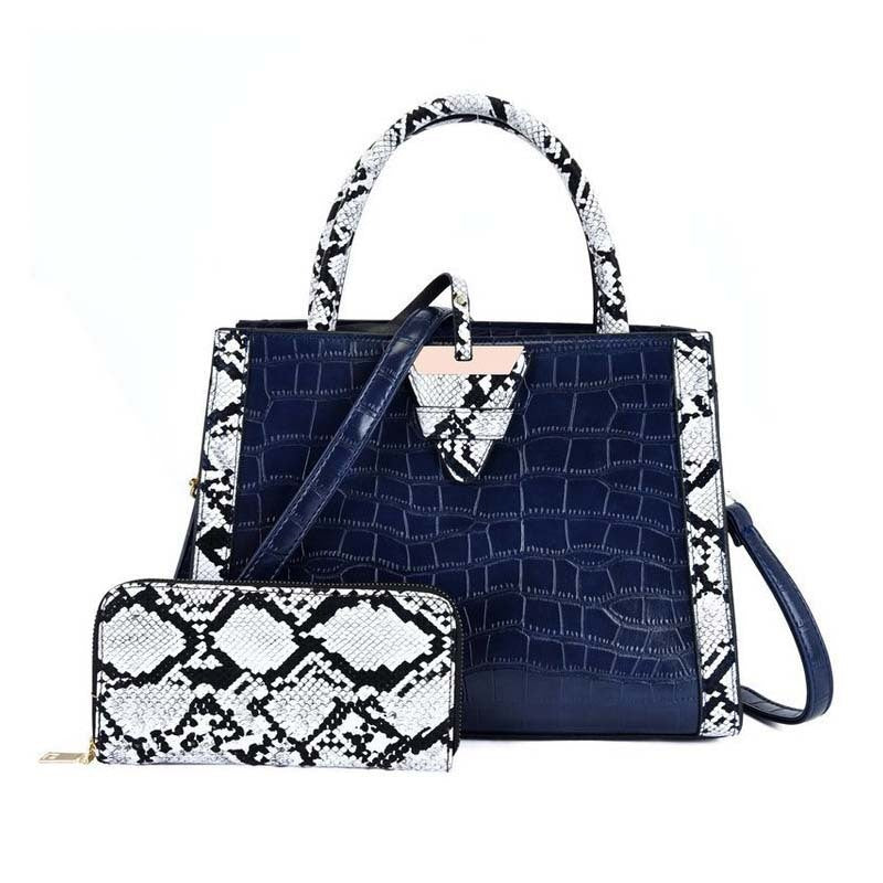 Sac à main deux pièces en PU avec bandoulière unique et poche zippée