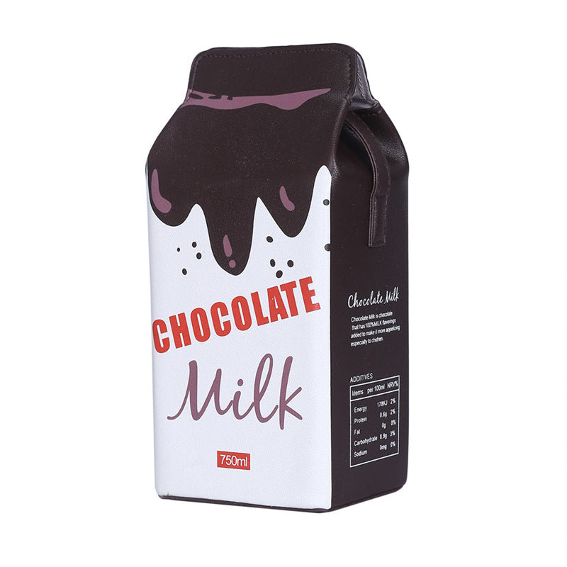 Milk box printed small square bag