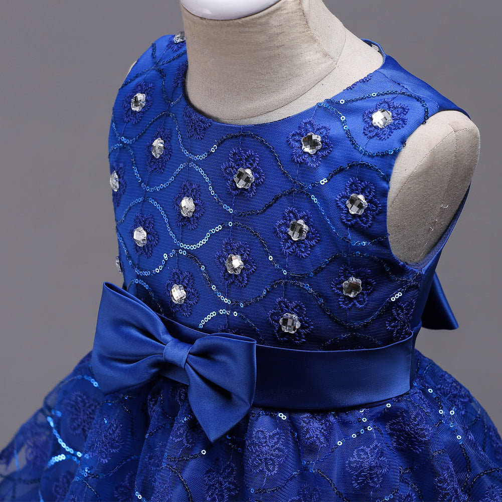 Girls' Princess Dress Sequined Tutu Skirt for Ages 3-8