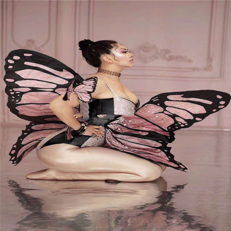 Butterfly wings one-piece suit