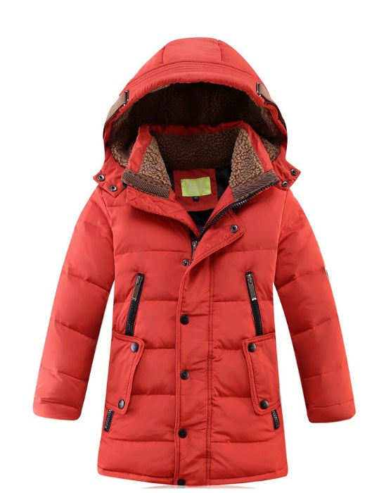 Children's 30 Degree Winter Duck Down Jacket Thickened Warm Coat Big Boys 8-16 Sizes