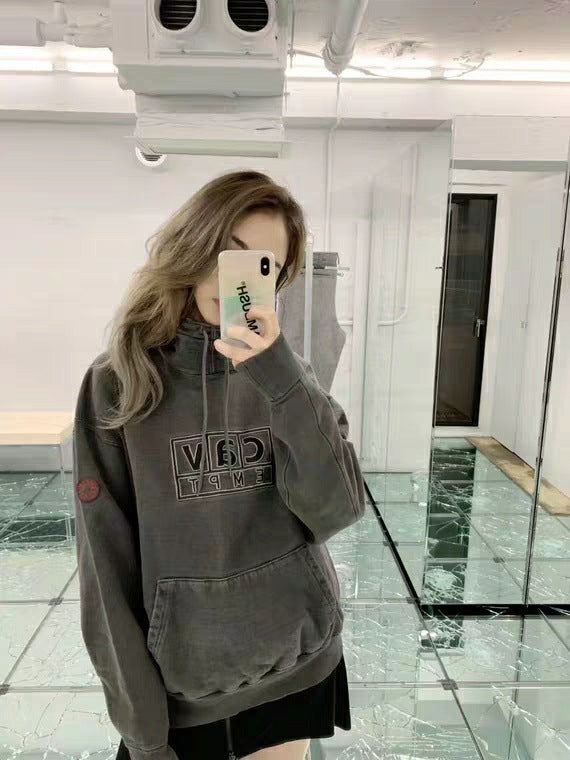 Make Old Embroidered Cotton Hooded Hoodie