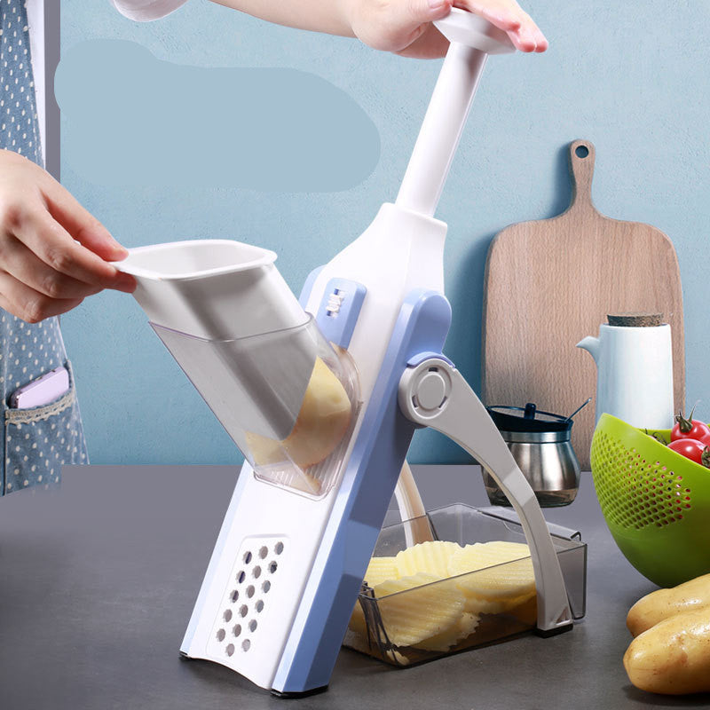Multifunctional Vegetable Slicer Cutter Chopper Grater Kitchen Tool with Stainless Steel Blades