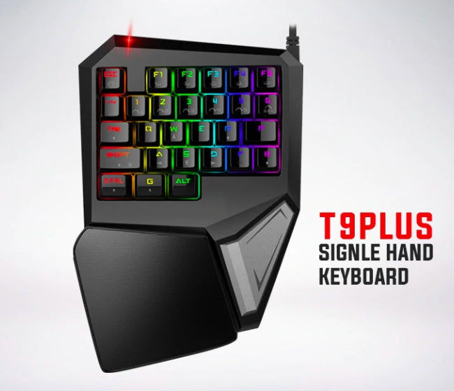Mini-clavier de jeu mécanique T9PLUS 29 touches, USB, pour une seule main