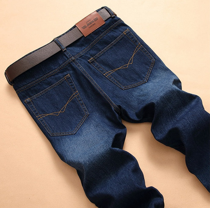 Korean Men's Straight Fit Denim Jeans