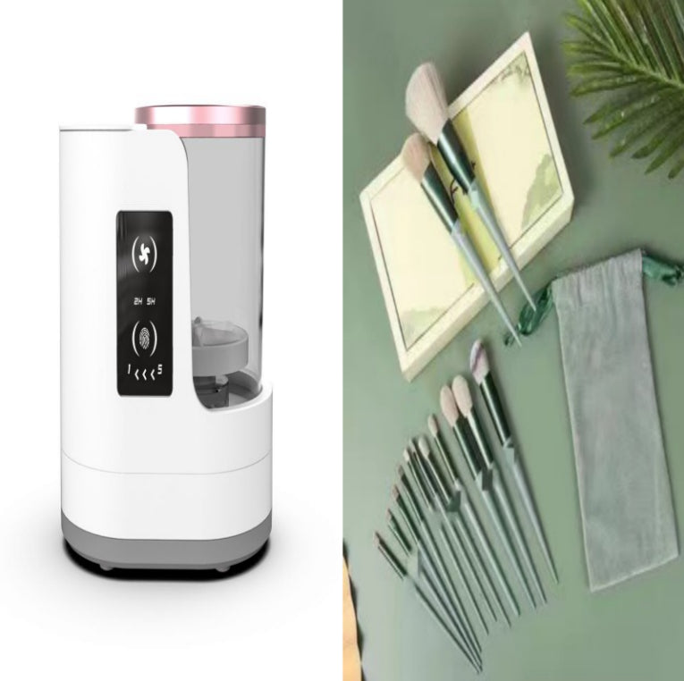 Nettoyant automatique rechargeable pour pinceaux de maquillage avec fonction de séchage et de désinfection
