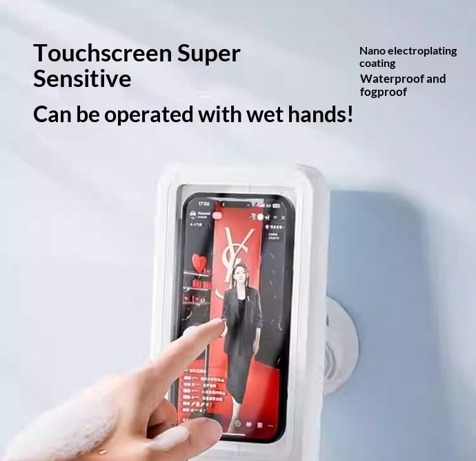 Support de téléphone étanche avec haut-parleur Bluetooth et rotation à 360° pour la salle de bain