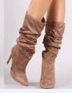 Bottes mi-hautes pointues à talons hauts pour femmes