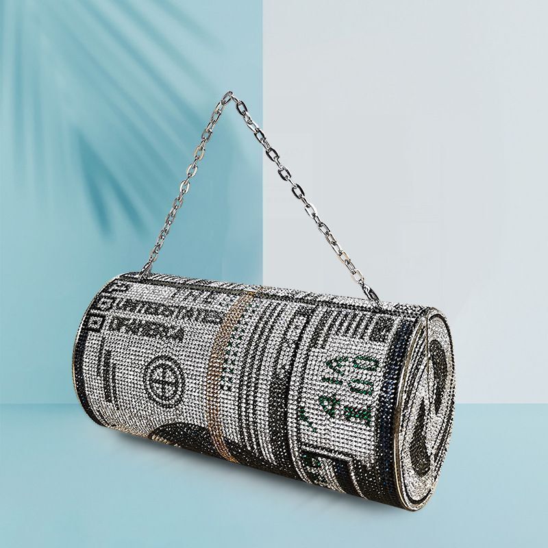 Crystal Diamond Painting Evening Clutch with Chain Handle for Women