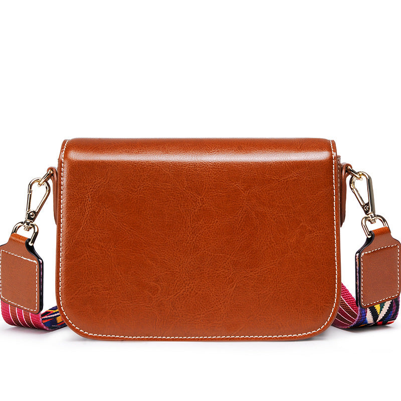 Sac à bandoulière rétro en cuir pour femme
