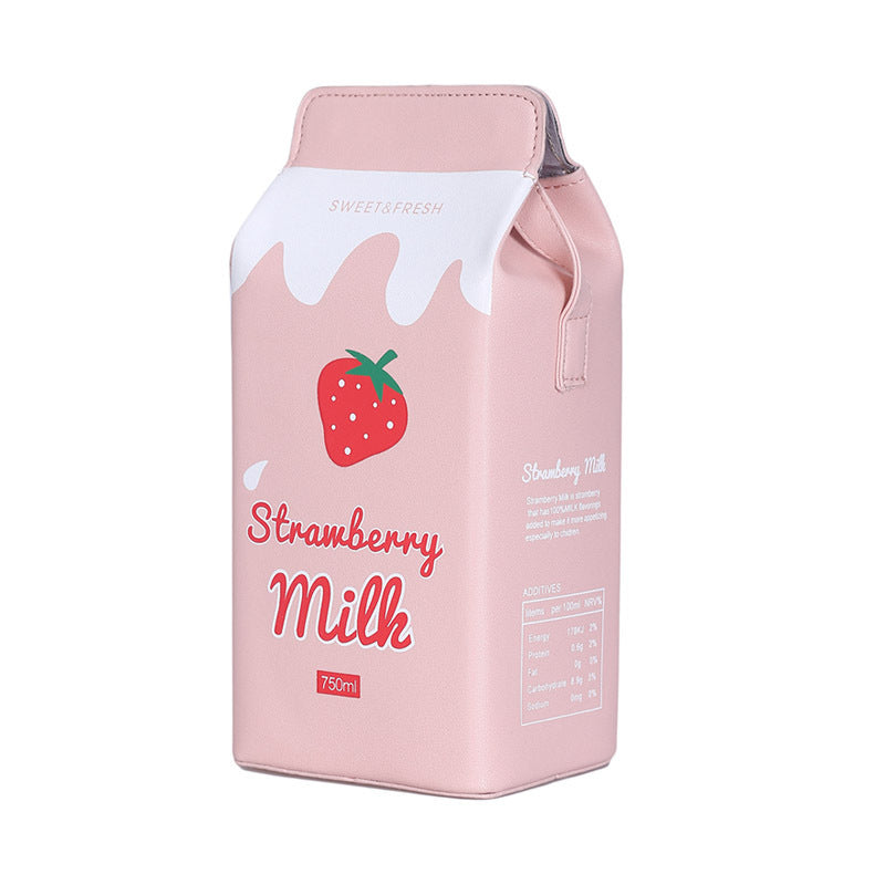 Milk box printed small square bag