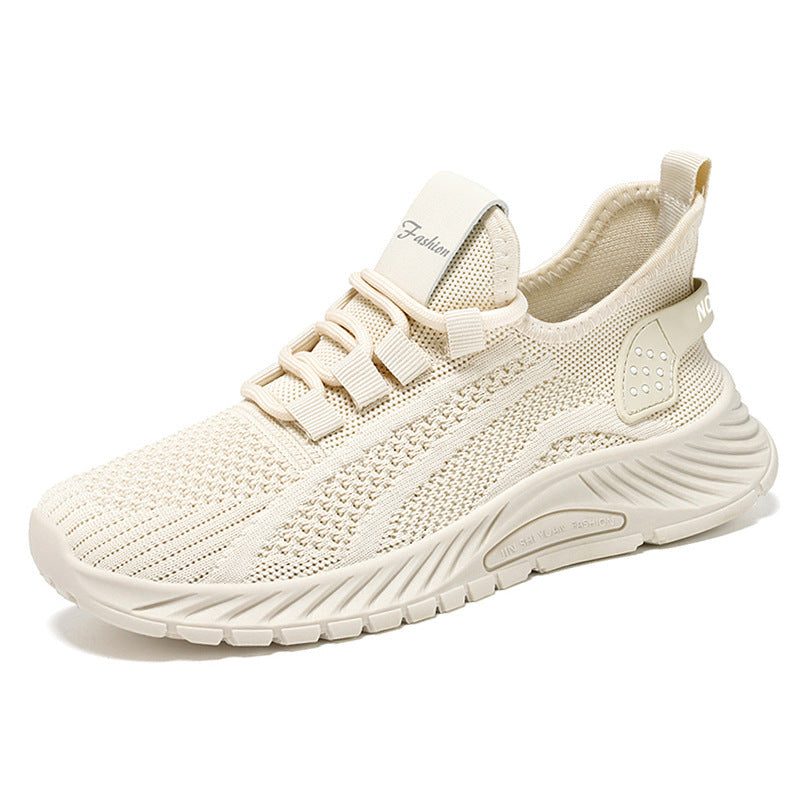 Women’s Lightweight Breathable Mesh Lace-Up Flat Sports Sneakers