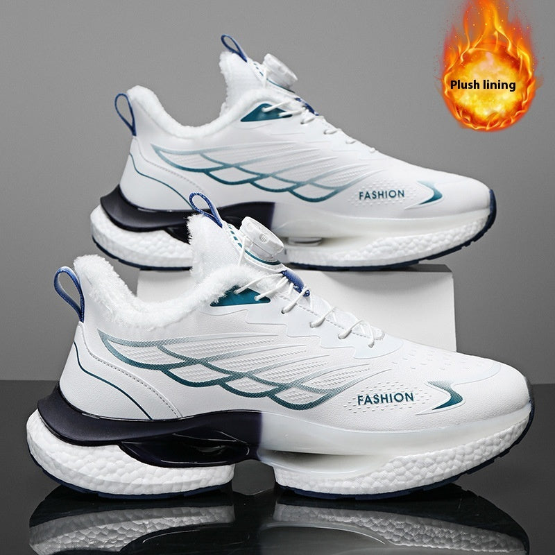 Rotating Button Men's Running Sneakers Lightweight Breathable