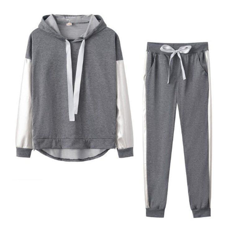 Woven Wide Loose Sweater Suit Loose Hooded Suit