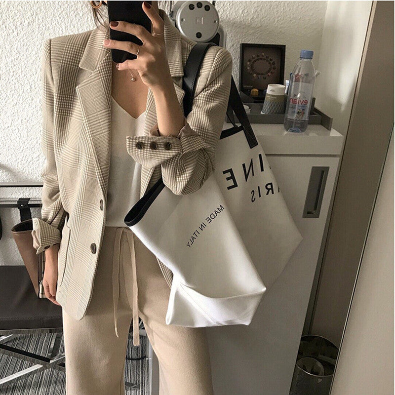 Retro Plaid Polyester Blazer