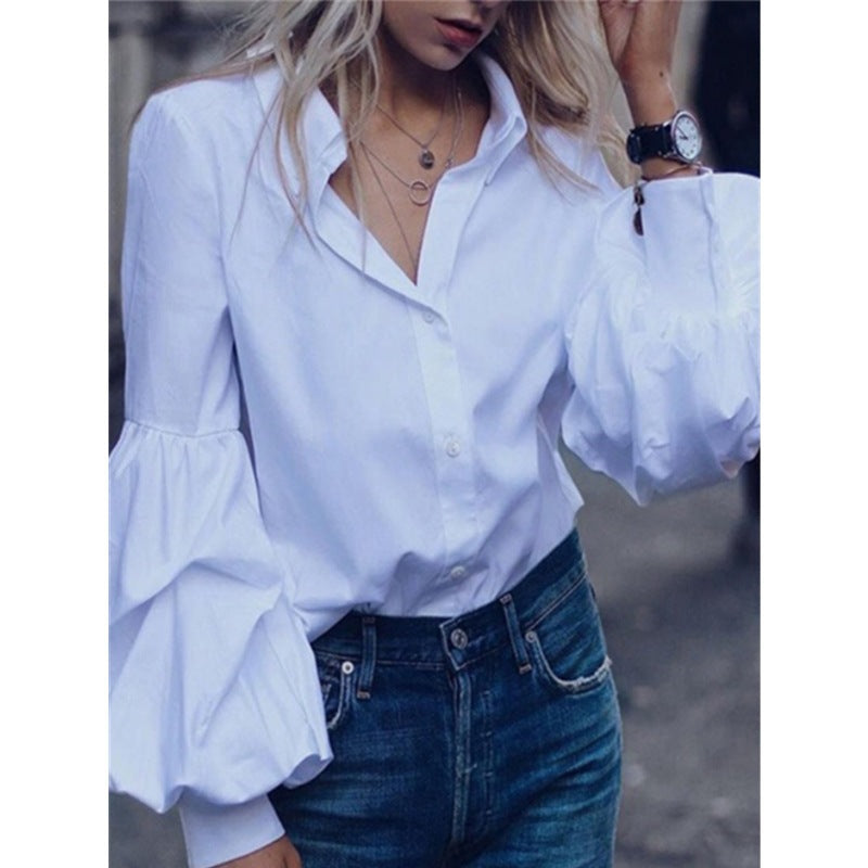 Lantern Long Sleeve Cardigan Shirt