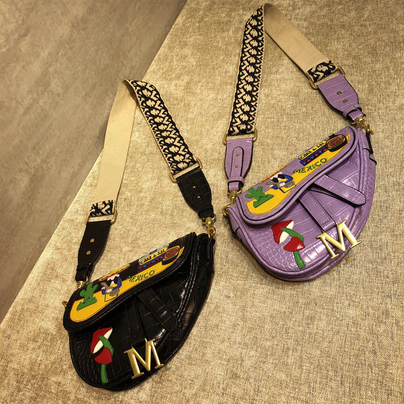 Embroidered Messenger Bag Shoulder Bag Women
