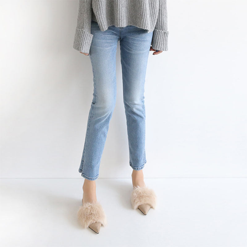 Flat Bottom Fleece Slippers with Rubber Sole – Free Shipping