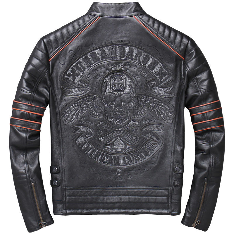 Harley Genuine Leather Slim Fit Men's Motorcycle Riding Jacket