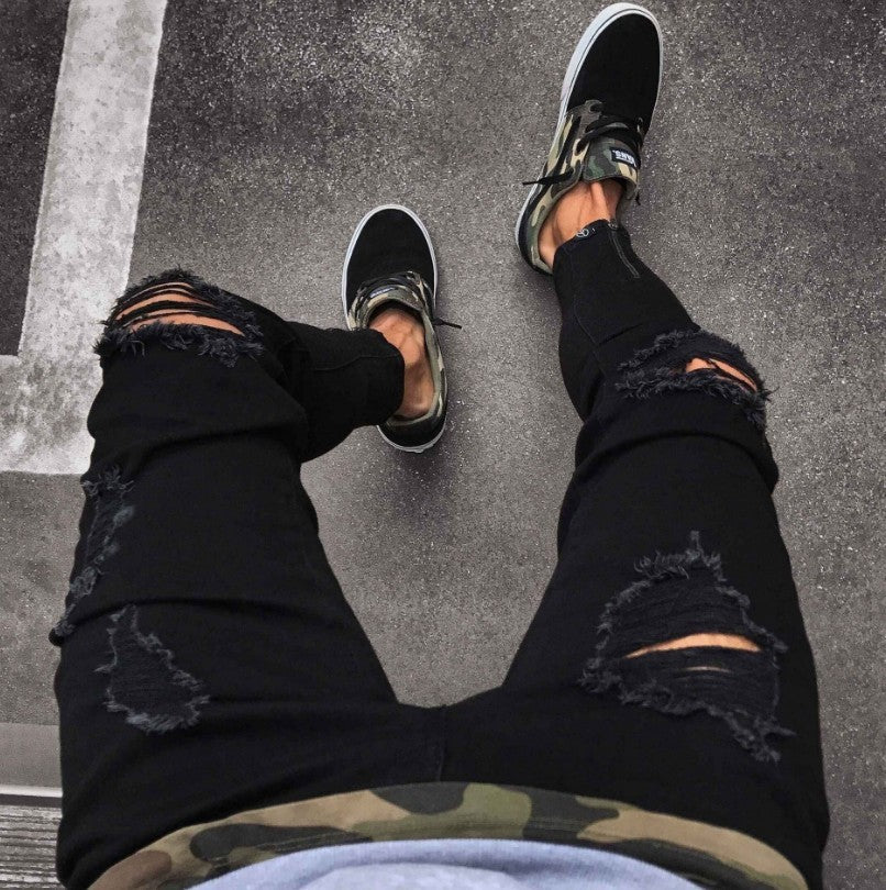 Streetwear Ripped Jeans with Size Options S-4XL