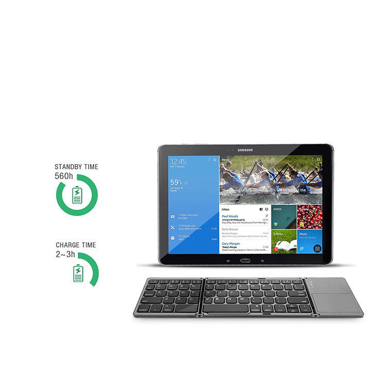 Wireless Bluetooth Folding Mini Keyboard for Tablets & Phones