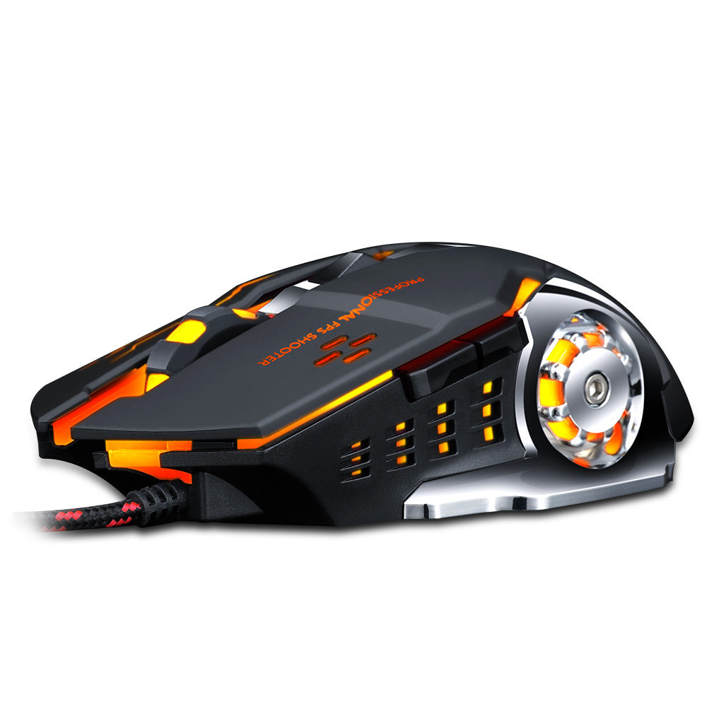 Mechanical Wired Gaming Mouse 1600DPI Ergonomic USB 6-Button