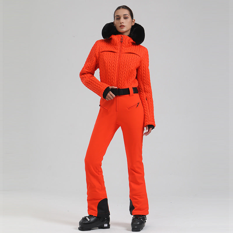 Combinaison de ski d'hiver professionnelle imperméable double planche pour femme