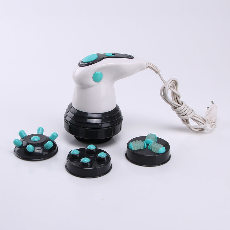 Electric Body Slimming Massager with 4 Interchangeable Heads and Stepless Speed Control