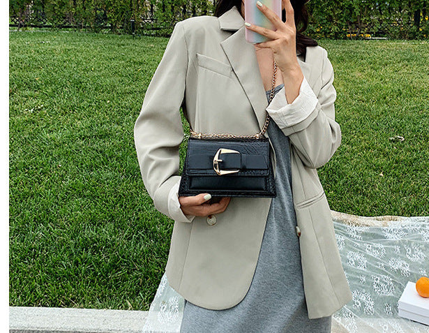 Pattern Flap PU Leather Crossbody Shoulder Bag for Women 21x13x7cm