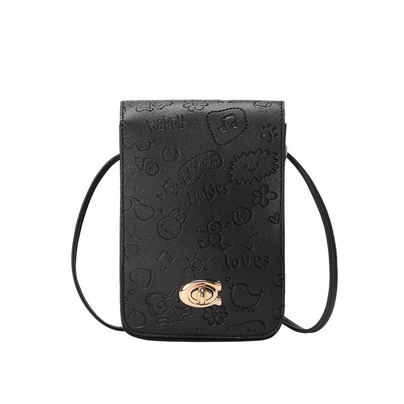 Sweet One Shoulder Small Printed Ladies Phone Bag