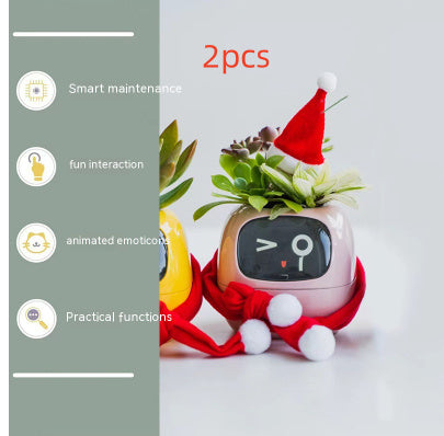 Smart Planter with 7 Sensors & AI Chips for Easy, Fun Plant Care – Over 49 Expressions