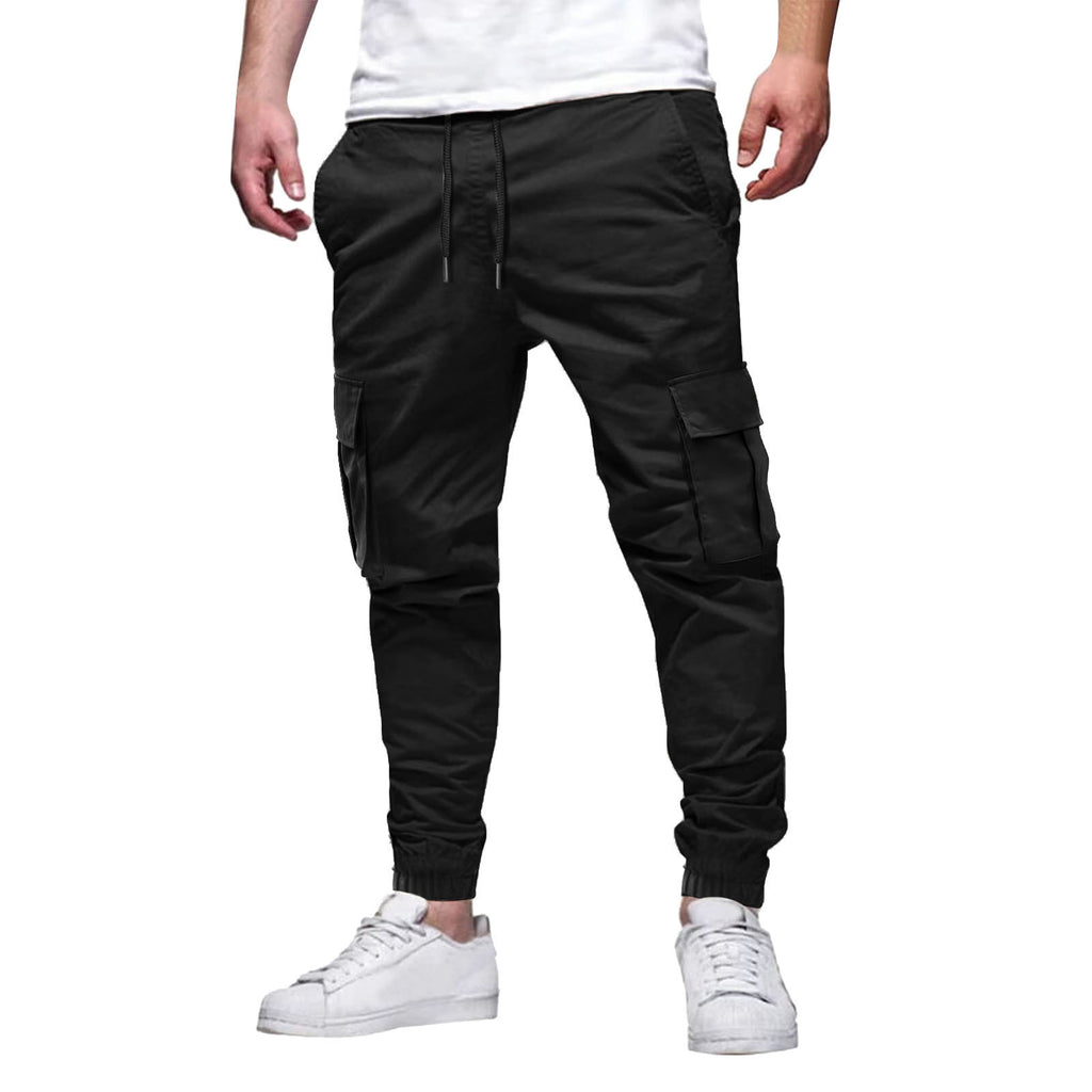 Men's Multi-Pocket Drawstring Japanese Leisure Overalls Cotton