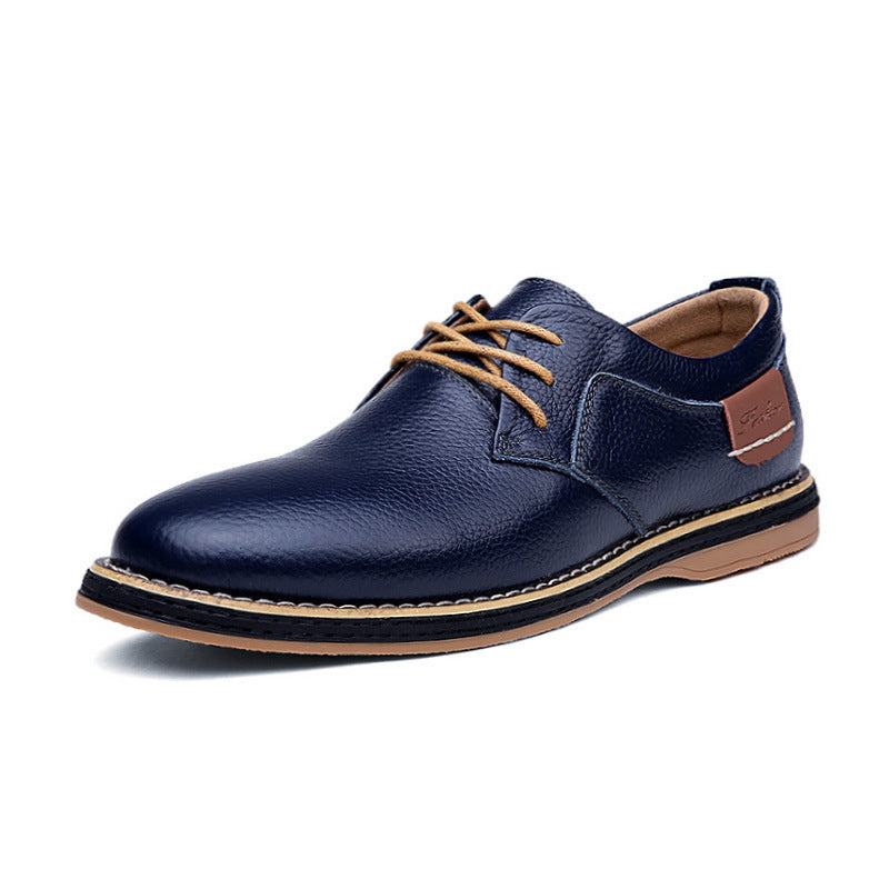 Chaussures britanniques en cuir grande taille pour homme, pointure 48, noir marron bleu