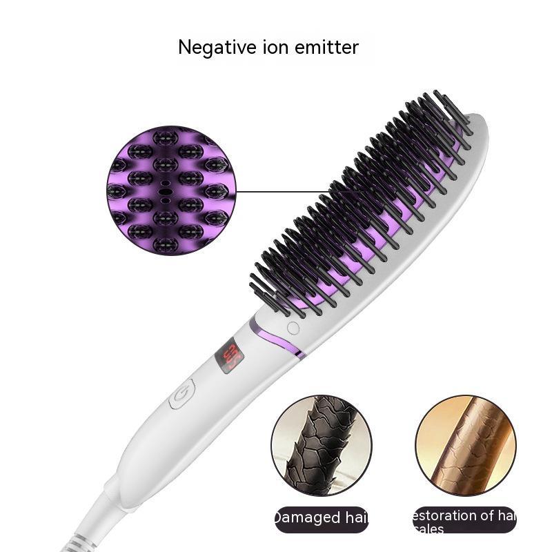 Peigne Lisseur Électrique à Ions Négatifs avec Écran LED 25cm