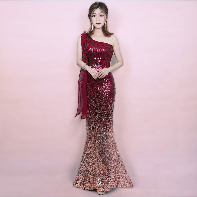 Long Slim Fit Party Banquet Dress